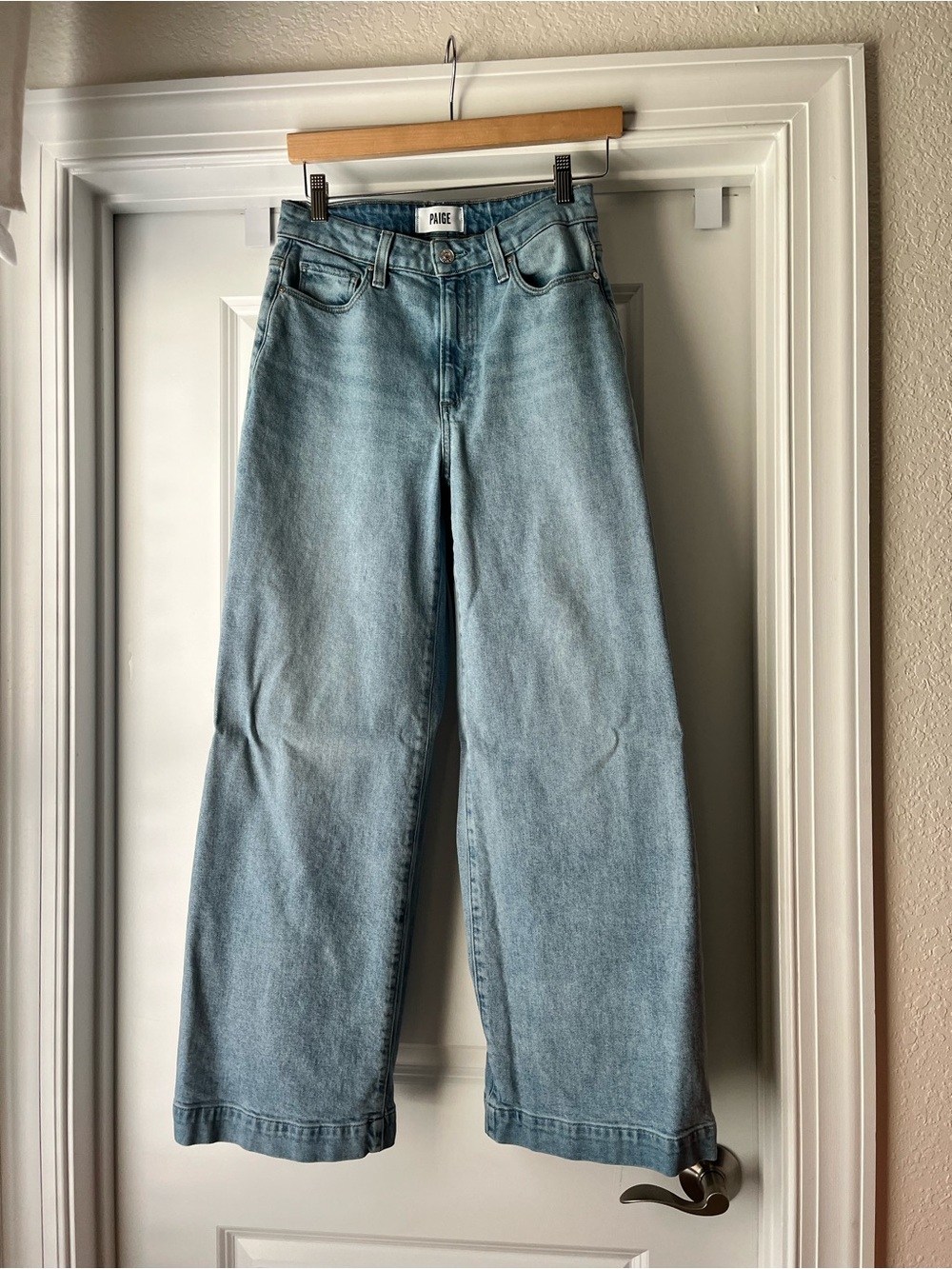Paige Light Wash Wide Leg Women's Jeans - Harper Classic High-Rise - Picture 6 of 6